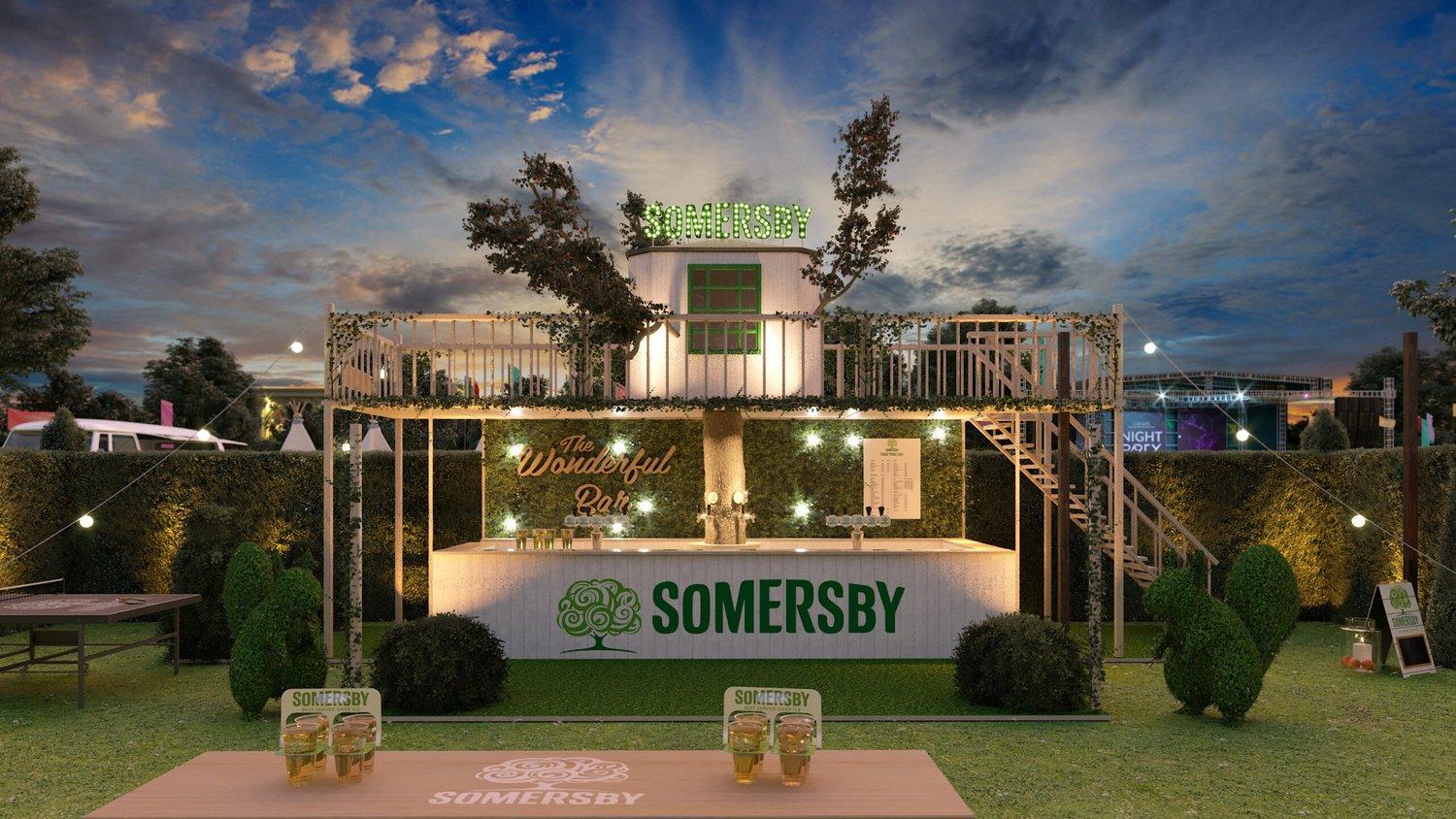 Festival set-up: Somersby Cider